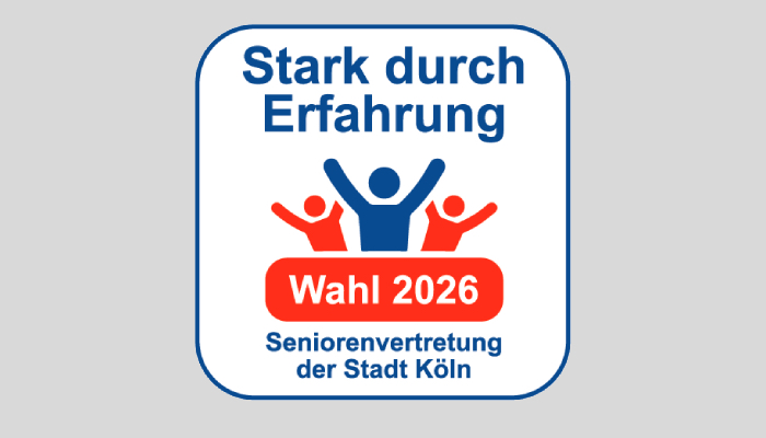 Grafik: Logo Wahl der Seniorenvertretung Köln (SVK) 2026